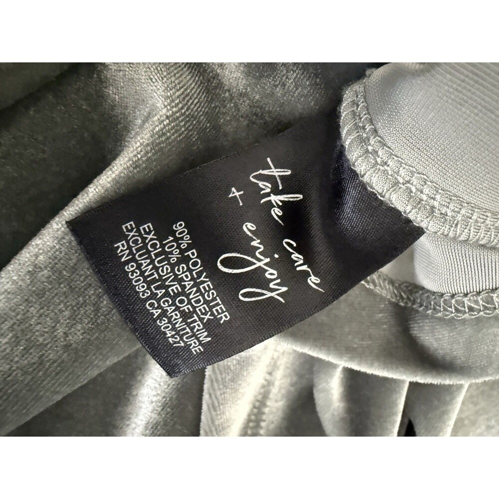 NIC + ZOE Women's Long Sleeve Velvet Luxe Hoodie in Caper Green Sz Medium - Picture 8 of 8